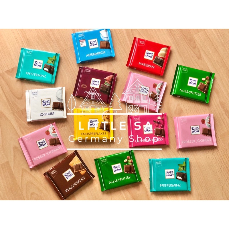 ⏰最後現貨出清 賣完就沒了‼️小Sa德國歐洲代購-德國 Ritter Sport 力特律動/瑞特運動 多色經典口味巧克力