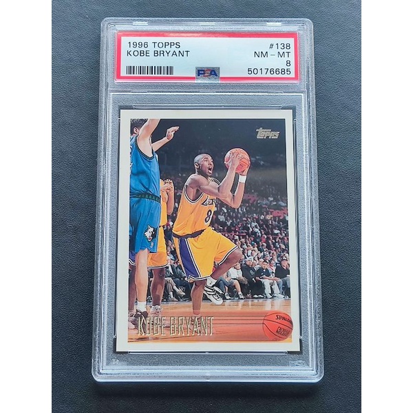 第2張 鑑定卡 新人卡 1996-97 Topps #138 Kobe Bryant RC Rookie PSA 8