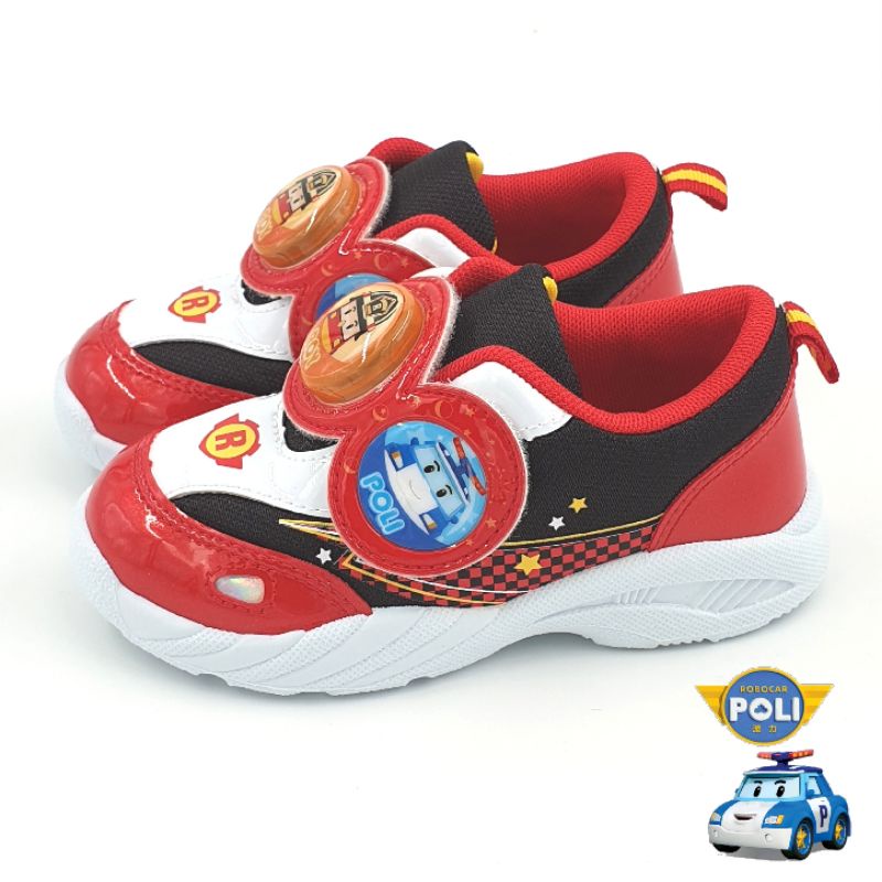 【MEI LAN】波力 POLI 救援小英雄 安寶 羅伊 兒童 電燈鞋 運動鞋 台灣製 21232 紅 另有藍、粉色