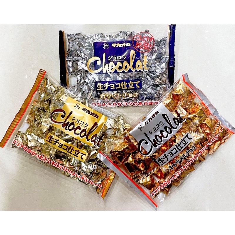 【韓國忠清南道】日本高岡 Takaoka 食品 - 生巧風代可可脂巧克力（生巧克力、焦糖風味、白巧克力風味）生巧 巧克力
