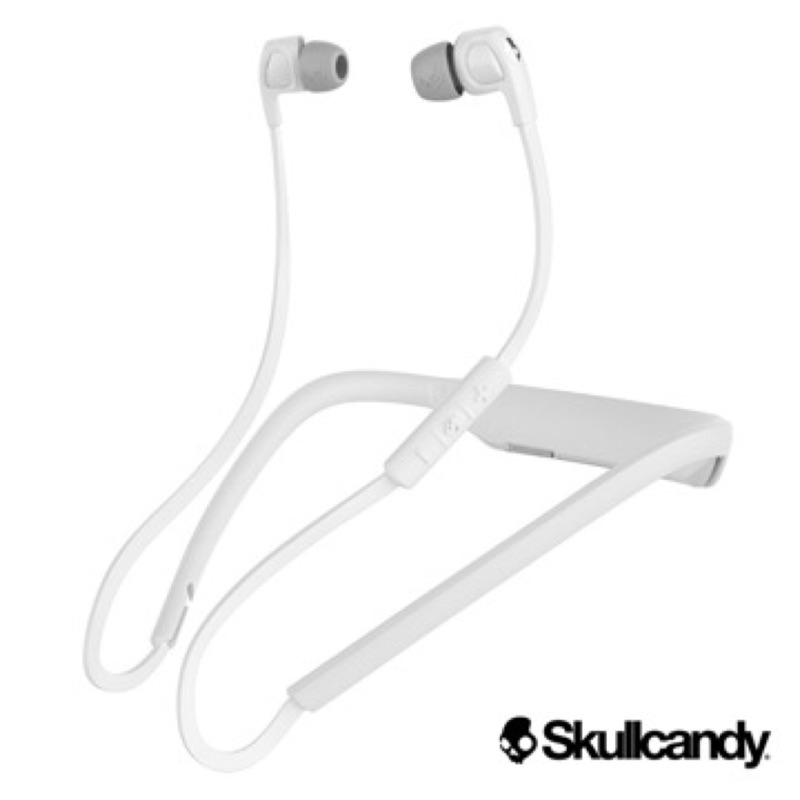 美國Skullcandy潮牌 SB2 藍牙入耳式耳機/藍芽/無線/運動/IOS iphone/Android-白銀色
