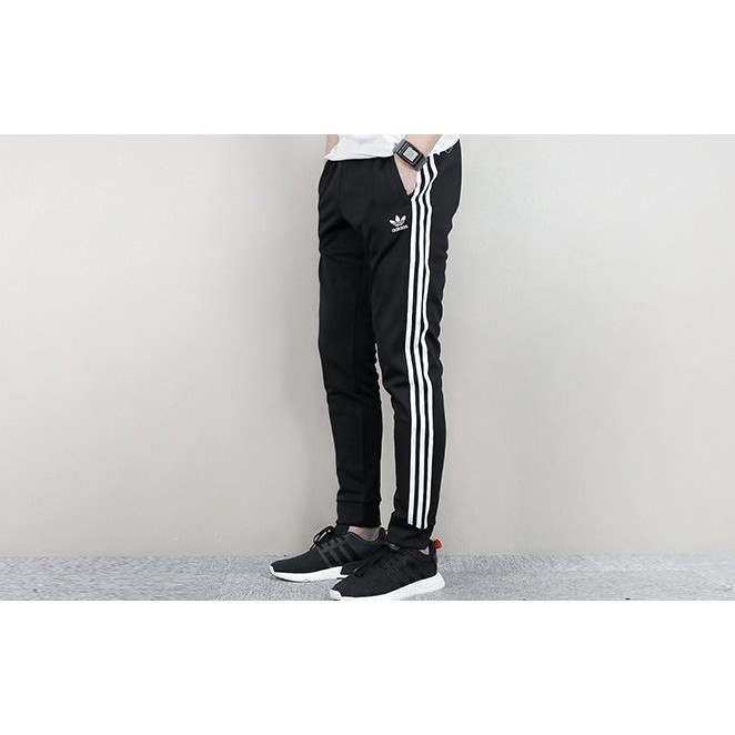 【豬豬老闆】ADIDAS ORIGINALS 運動長褲 三線褲 束口褲 縮口 男 黑 CW1275 藍 FM3807