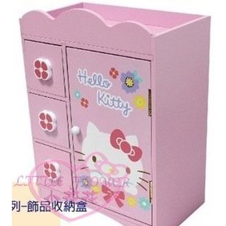 ♥小公主日本精品♥ Hello kitty凱蒂貓粉色花朵圖案多功能三抽收納櫃收納盒飾品收納盒置物盒置物櫃12044801