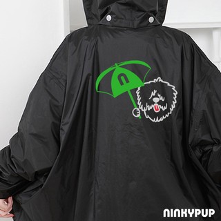 NINKYPUP 古代牧羊犬 雨衣 反光雨衣 夜間安全 透氣舒適 防風防雨 獨家設計 臺灣製造 夜間能見度提升 安全性