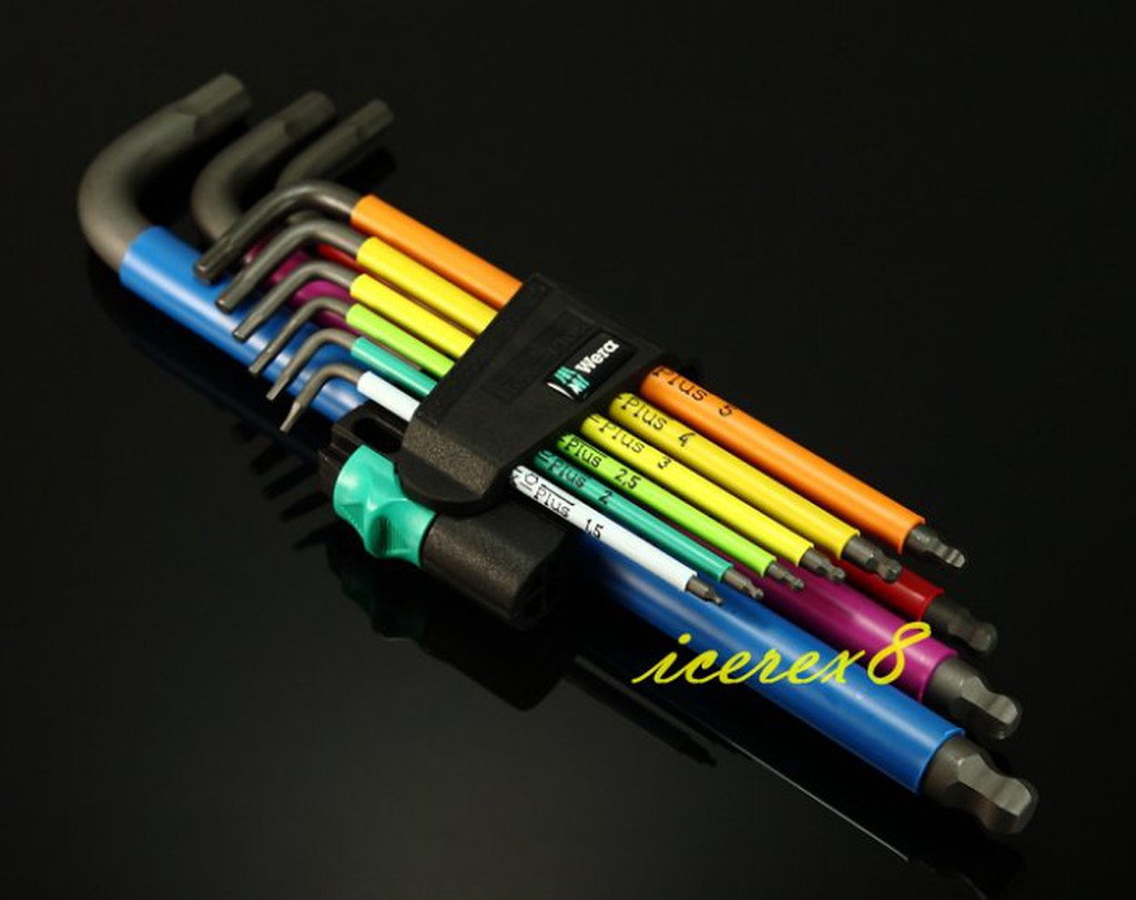 【美德工具】 Wera 950 SPKL/9 SM N Multicolour彩色版六角扳手(球頭) L-key 9件組