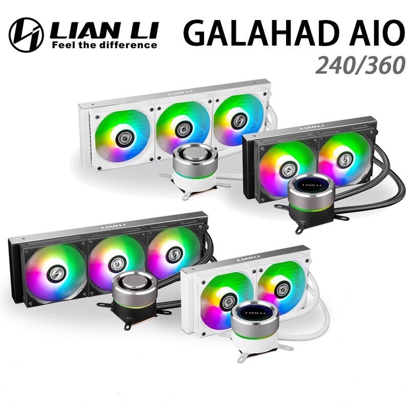 聯力 Lianli GALAHAD AIO 240/360 ARGB CPU一體式水冷散熱器(白/黑) 電腦處理器散熱