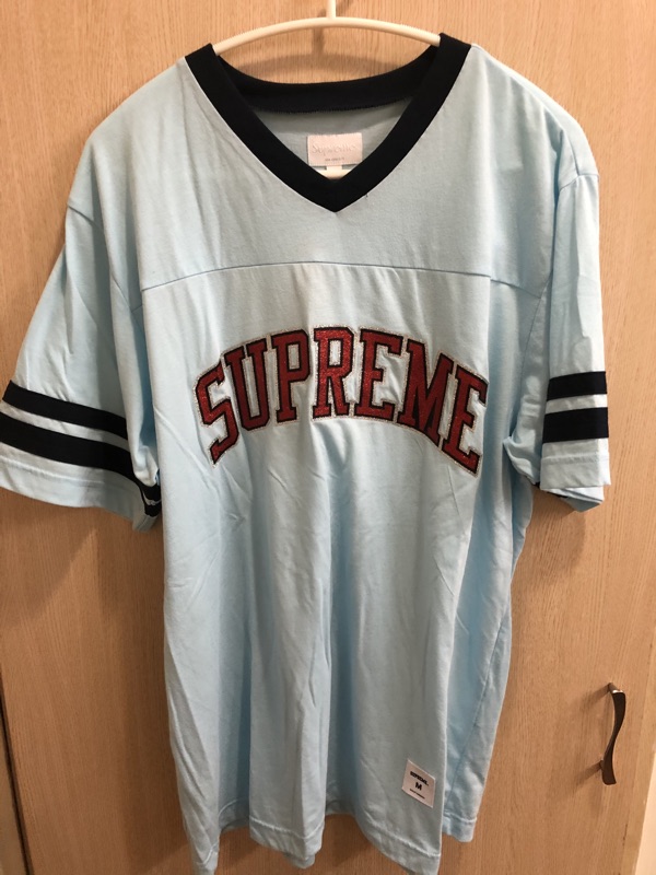 supreme glitter arc football top