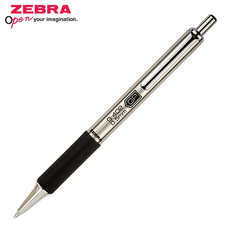 又敗家(美版)日本ZEBRA不銹鋼原子筆G-402 0.5mm原子筆GP不鏽鋼原子筆金屬原子筆經典原子筆圓珠筆G402