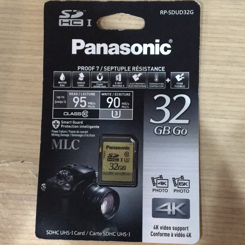Panasonic SDHC UHS-I U3 95MB/s 32G 記憶卡