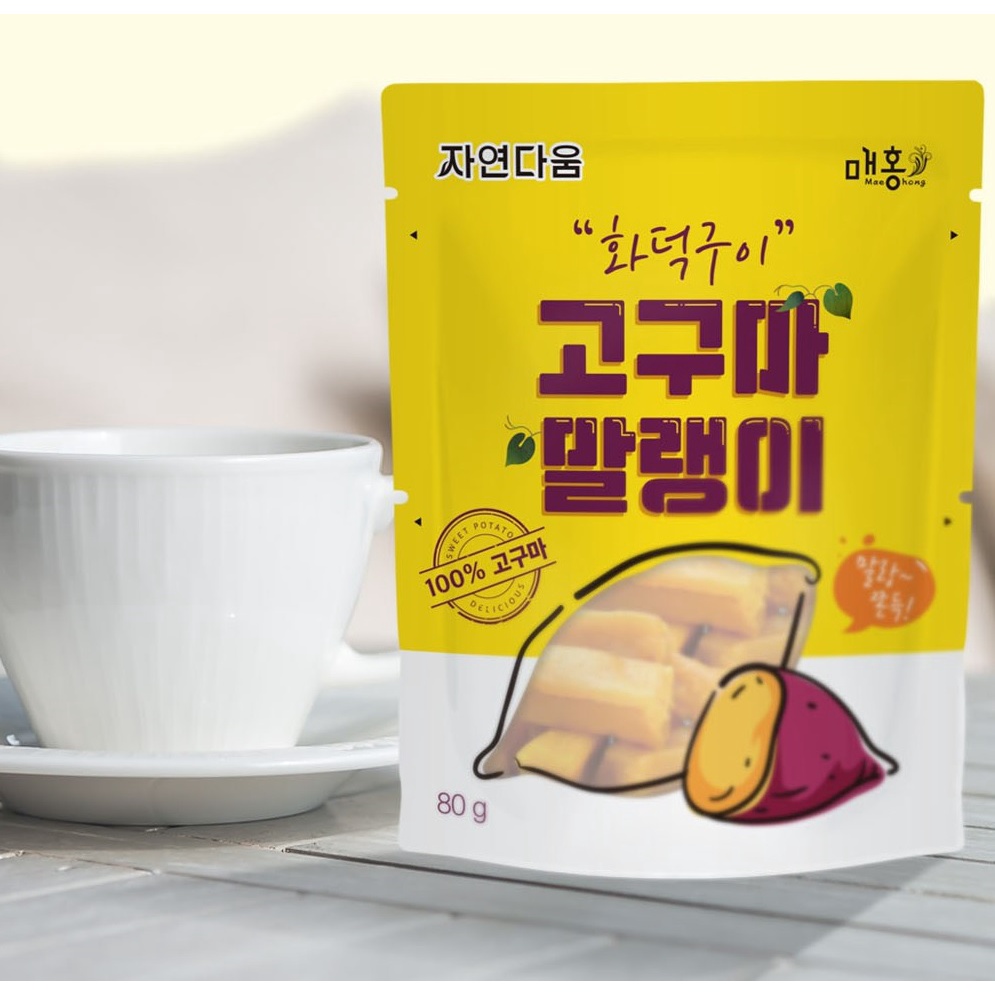 韓國 烤紅薯 烤地瓜條 地瓜乾 紅薯條 國民零食 韓國零食 80g 韓國代購