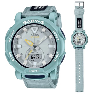 【CASIO 卡西歐】BABY-G 戶外時尚大圓形雙顯錶-淡藍色(BGA-310C-3A)