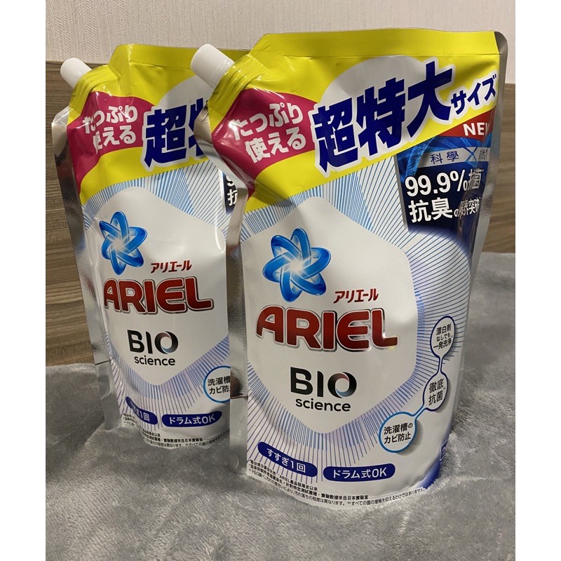［日本Ariel]新升級超濃縮深層抗菌除臭洗衣精1260g/補充包（經典抗菌型）限購三包/售完為止