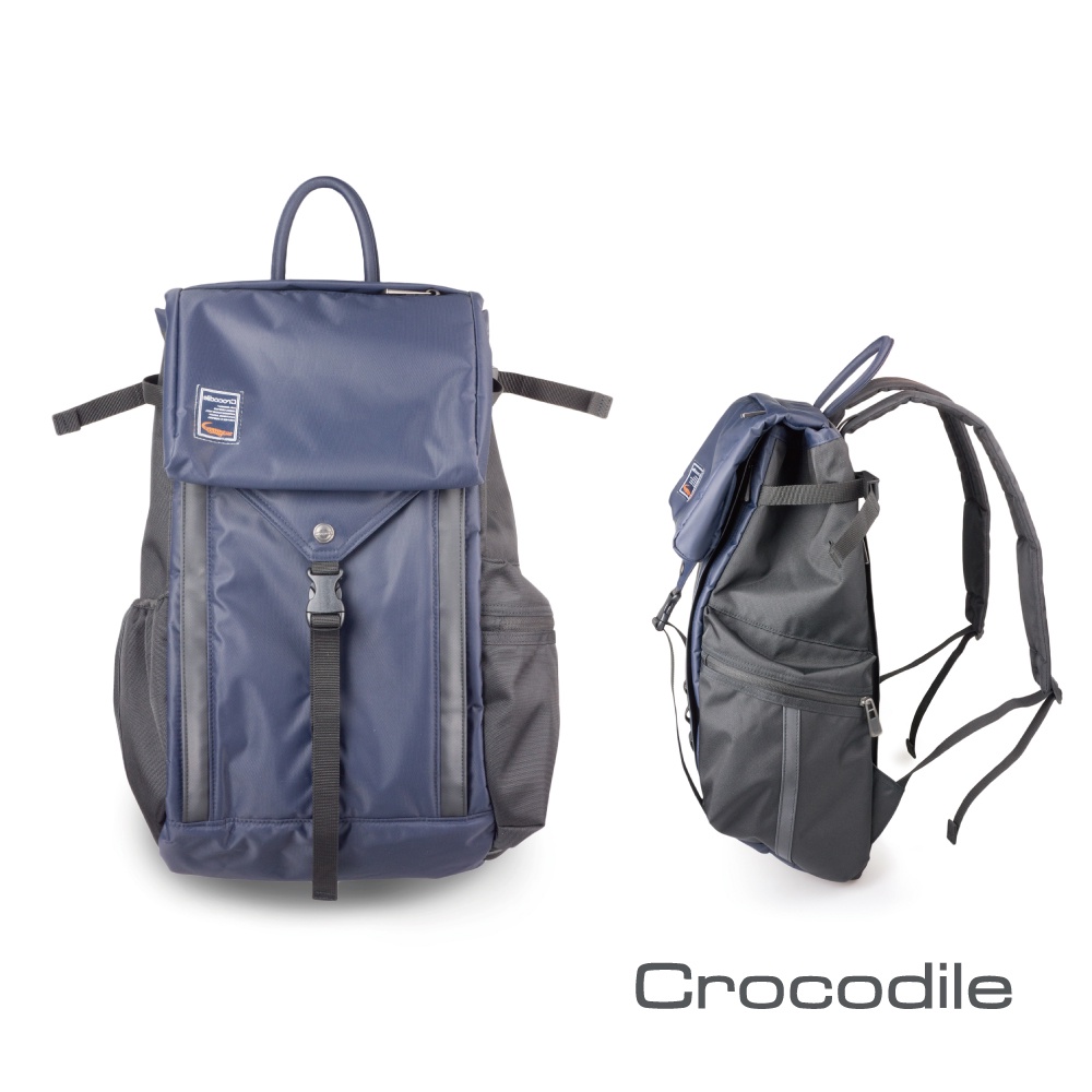 Crocodile 鱷魚皮件 後背包 輕量 防潑水 手提後背兩用 X-lite系列 0104-07903-綠藍灰三色