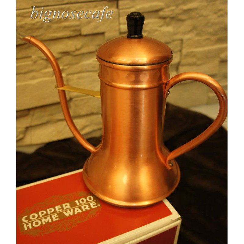 日本製造 專業紅銅製手沖壺 細口壺 唯一電磁爐可適用銅壺 容量1公升