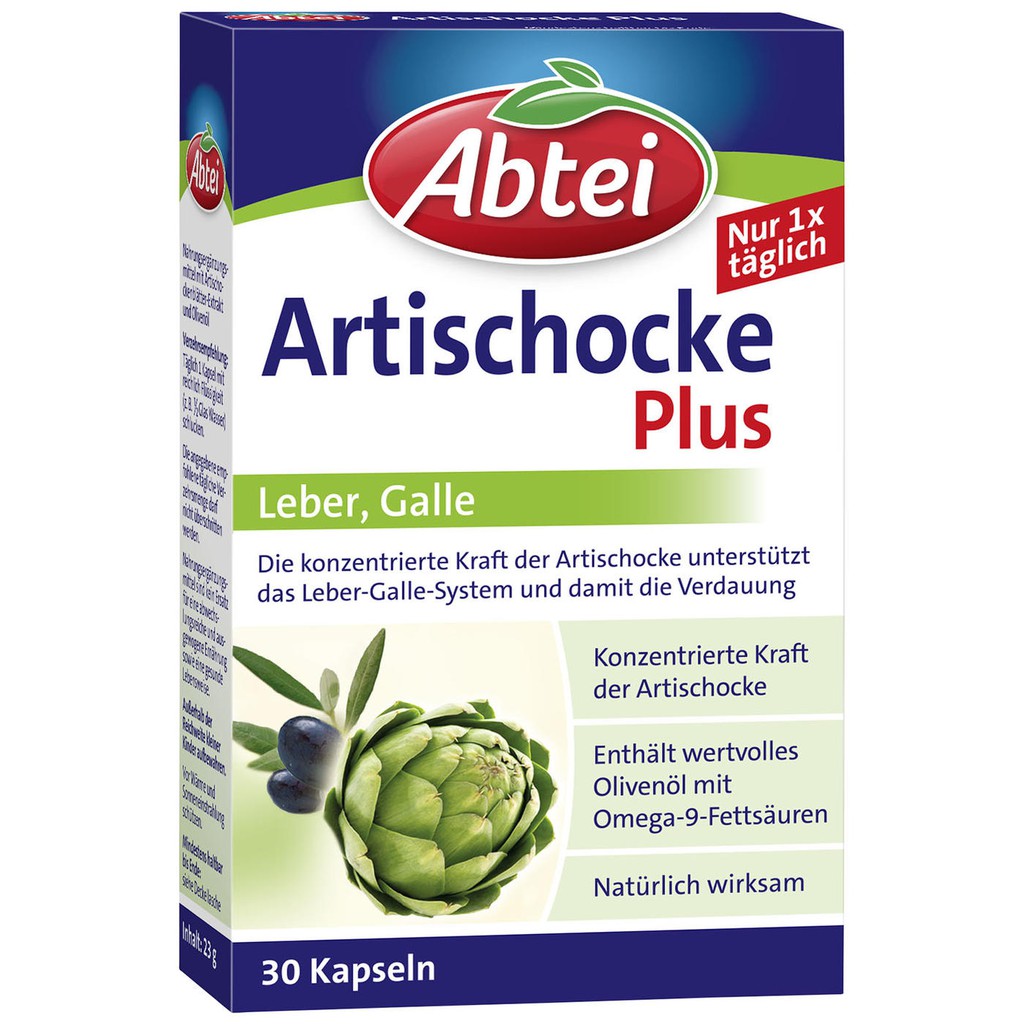 Über 德國 Abtei Artischocke Plus Kapseln 朝鮮薊膠囊 (肝膽系統等消化膳食補充)