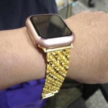 【鈿合珠寶】24K純黃金 APPLE WATCH 錶帶 白金 黃Ｋ金 玫瑰金 鉑金皆可訂製 蘋果手錶