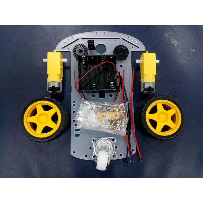 [RWG] Arduino 小車底盤 自走車 循跡車 避障車 送測速碼盤+電池盒+開關