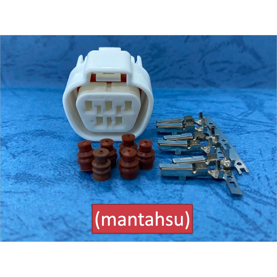 (mantahsu)5P Toyota/ 越野車Polaris溫度感測連接器/ 090型5P母頭＋母端子＋防水栓