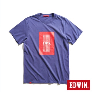 EDWIN 網路獨家 3D色塊LOGO短袖T恤(土耳其藍)-中性款