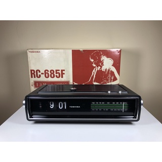[稀有新品]1970年代TOSHIBA 東芝翻頁鐘收音機 RC-685F