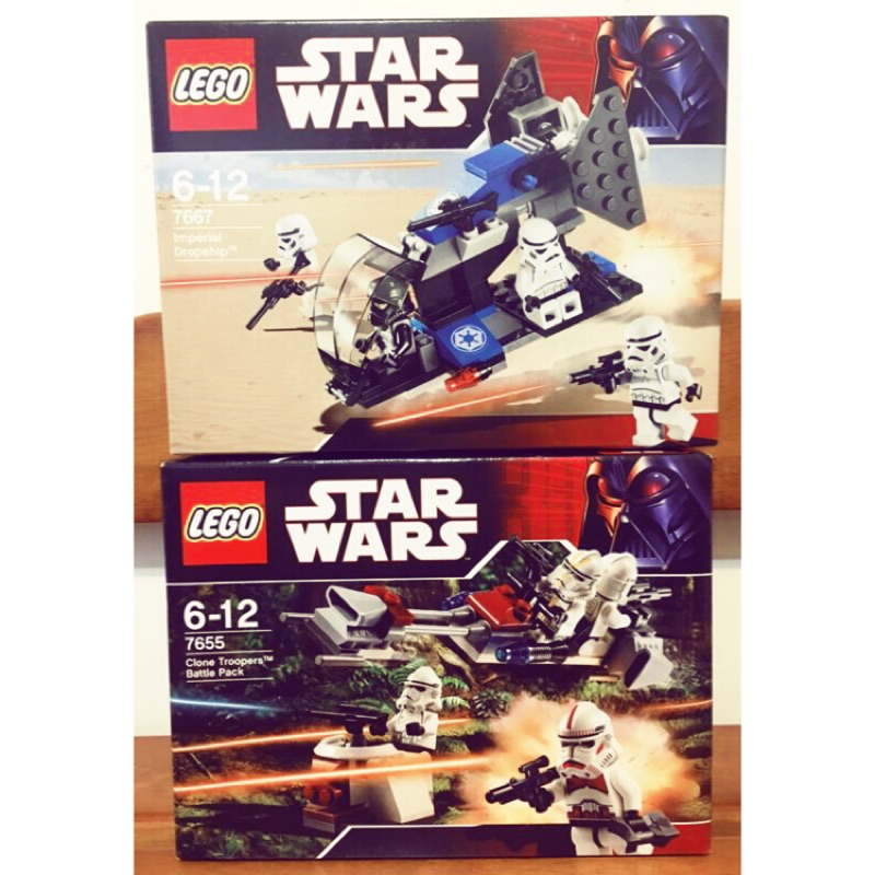 Lego Star Wars 7667 Imperial Dropship + 7655 Clone Troopers