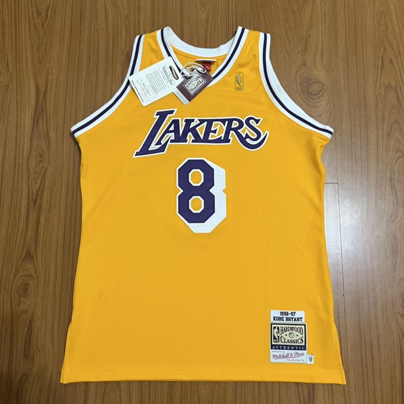 M&amp;N 1996-97 Lakers 湖人 Kobe Bryant 新人年 球員版球衣 AU