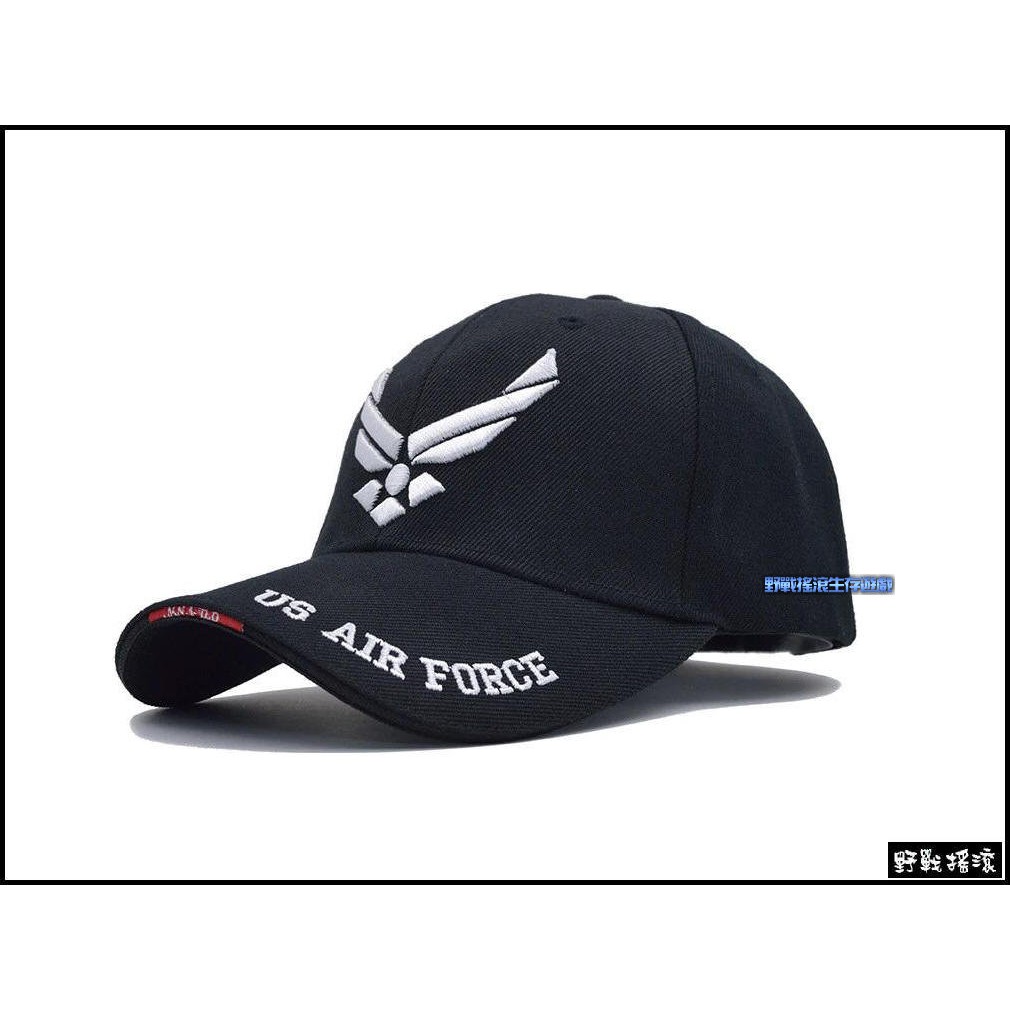 【野戰搖滾-生存遊戲】US AIR FORCE 美國空軍棒球帽【黑色、海軍藍色、沙色】軍帽美軍特警勤務戰術帽小帽空軍特勤