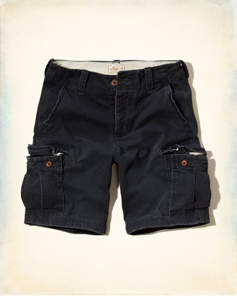 Hollister Classic Fit Cargo Shorts 男海鷗 工作短褲 現貨 深藍