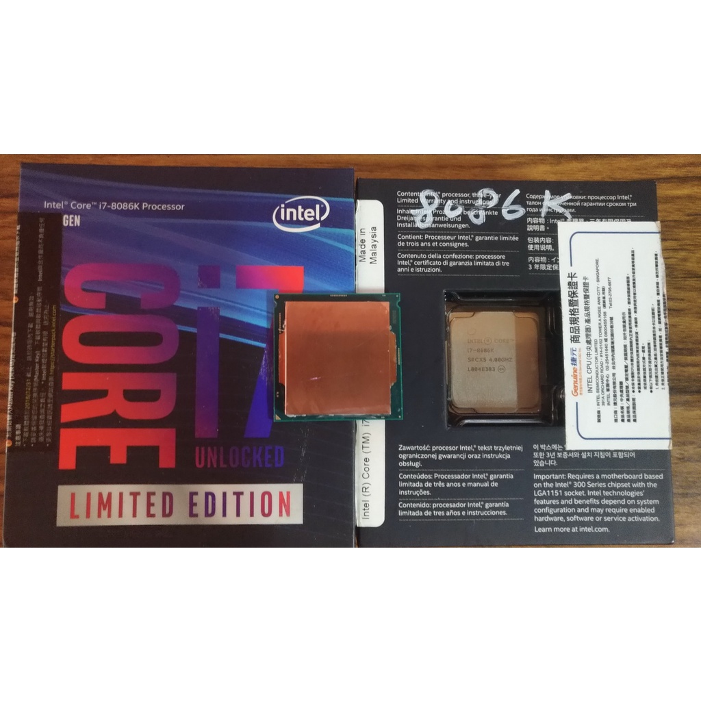 intel core i7 8086K 已開蓋 8700 8700k