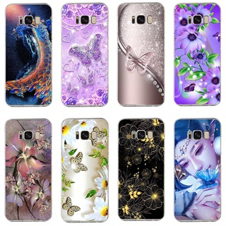 SAMSUNG 三星 Galaxy s8 plus s9 plus 軟矽膠 TPU 外殼手機殼保護套花孔雀