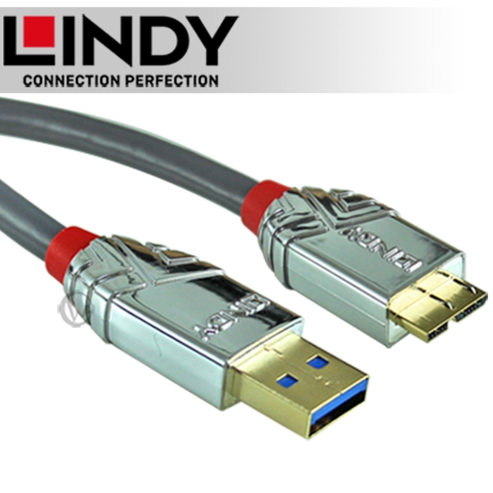 LINDY林帝 CROMO USB3.0 TYPE-A公 TO MICRO-B公 傳輸線 3M (36659)