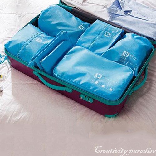 ☆意樂舖☆收納套裝五件組  韓系收納袋5件套組整理包手提袋行李箱  收納套裝五件組