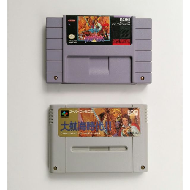 懷舊電玩 超級任天堂sfc 大航海時代 美規 英文版 及日本原版 共2片 稀有 蝦皮購物