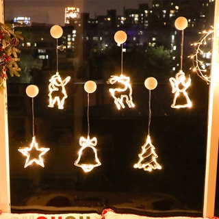 Con 聖誕燈 LED 吸盤窗掛燈節日聖誕裝飾燈室內室外牆壁裝飾
