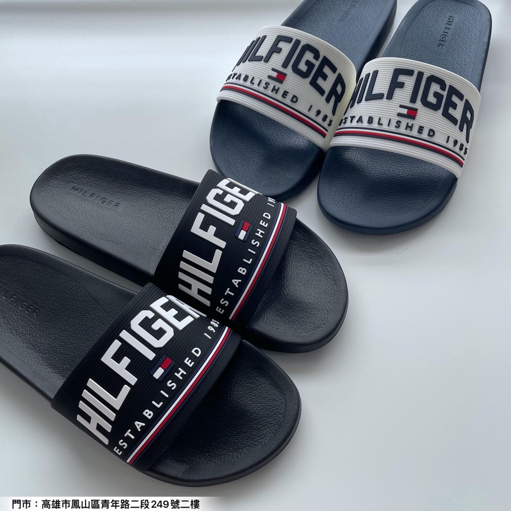 「麋鹿之旅 高雄 現貨」【 Tommy Hilfiger】  男生運動款拖鞋 橡膠材質 拖鞋