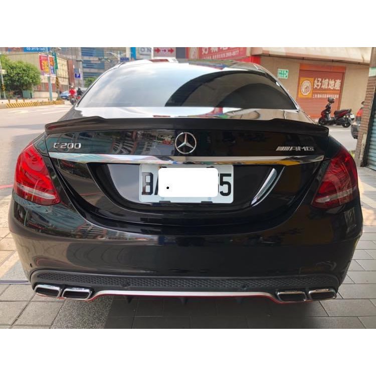 賓士 Benz W205 C205 F款碳纖維尾翼 C300碳纖維尾翼 C250碳纖維鴨尾 C43尾翼 C63碳纖尾翼