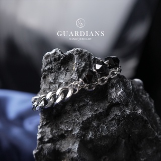 【Guardians】《Crux》黑瑪瑙 虎眼石 地圖石 歐美風格 串珠手練 手鍊手環 鈦鋼 不鏽鋼 配件