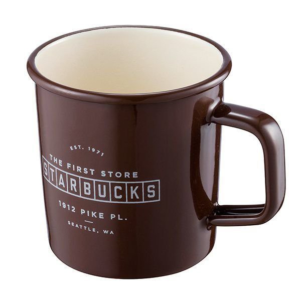 STARBUCKS星巴克 - MUG 14OZ PIKE PLACE ENAMEL 西雅圖創始店 復古琺瑯杯 (咖啡)