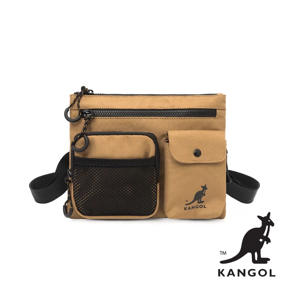 KANGOL 袋鼠- 工裝風多功能側背包 肩背包 斜背包 KANGOL包 郵差包 小方包 隨身包 AAStore