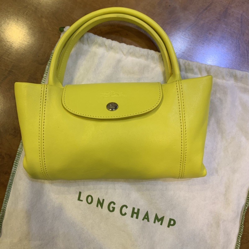 全新 Longchamp 小羊皮包 中尺寸 含肩背帶