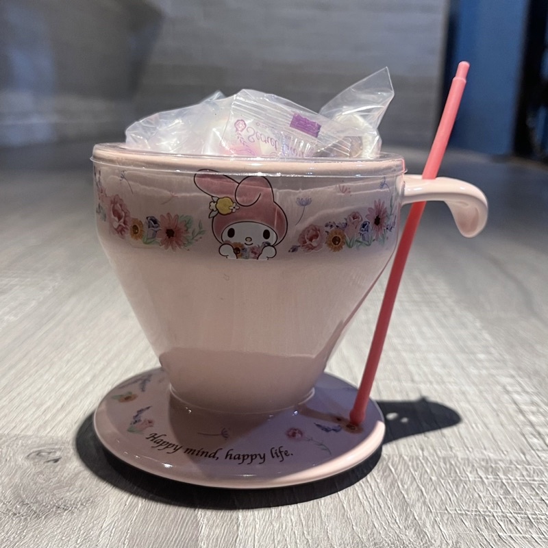 全新Hello kitty x 美樂蒂咖啡濾杯 - 2018 711限量三麗鷗盆栽陶瓷杯組