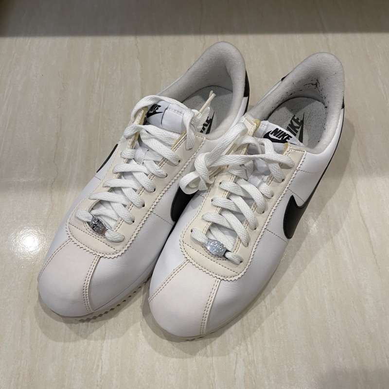 Nike Cortez Basic Leather gs White 白黑 鐵牌 黑尾 皮革 阿甘 阿甘鞋 慢跑鞋