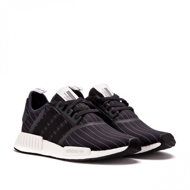 Adidas NMD R1 BEDWIN 聯名 條紋 黑 BB3124 情侶款 雅痞 仕紳風雅 WM