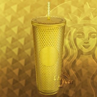 Starbucks 臺灣星巴克 2022 Bling 亮金 黃金 金 TOGO冷水杯 24oz 隨行杯 榴槤杯 刺刺杯