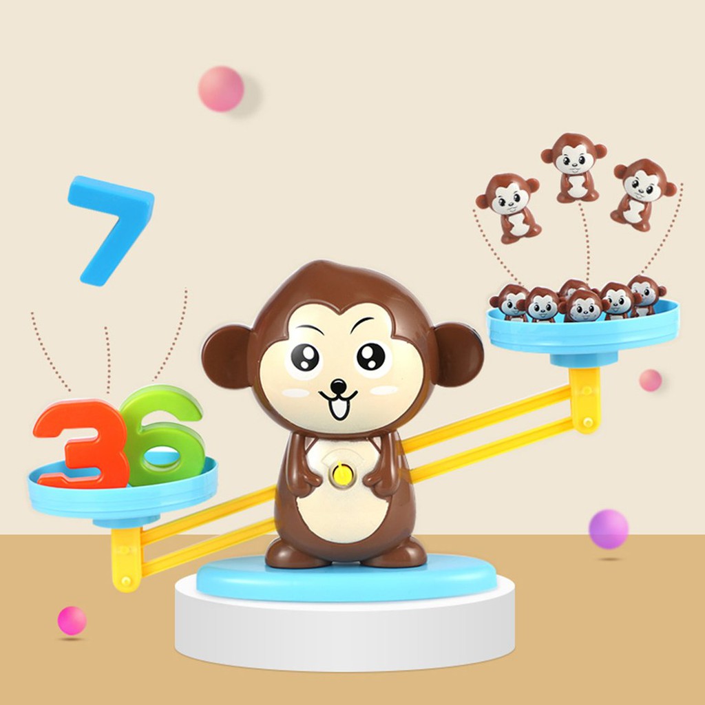 現貨!24H內寄出 數學天平猴算數學習 猴子數字天秤 抖音同款 翻滾吧猴子 桌遊 益智玩具