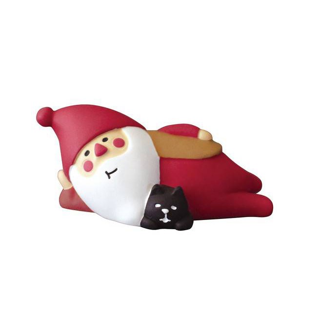 DECOLE Concombre Lying Santa with Cat 造型擺飾 誠品