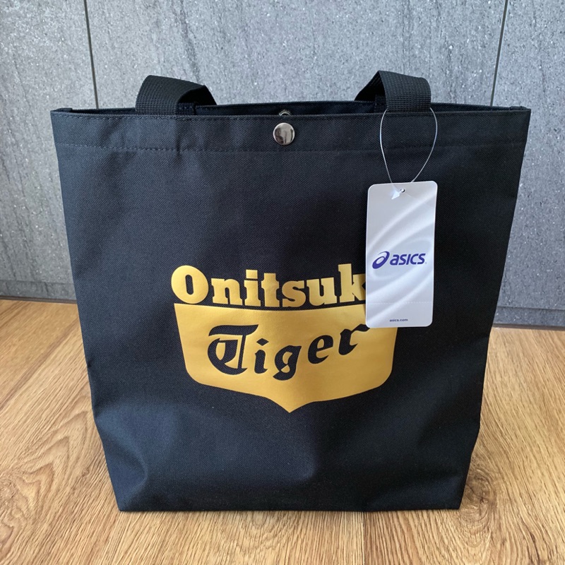 全新 Onitsuka Tiger 亞瑟士燙金logo手提袋購物袋托特包