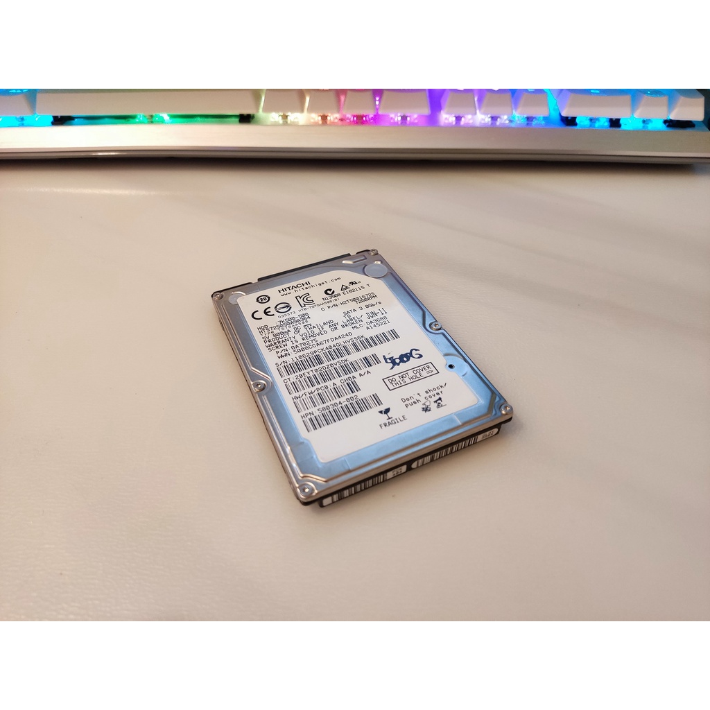 「二手良品」Hitachi 2.5吋 500GB SATA3.0 7200轉 內接硬碟  可用筆電 桌機