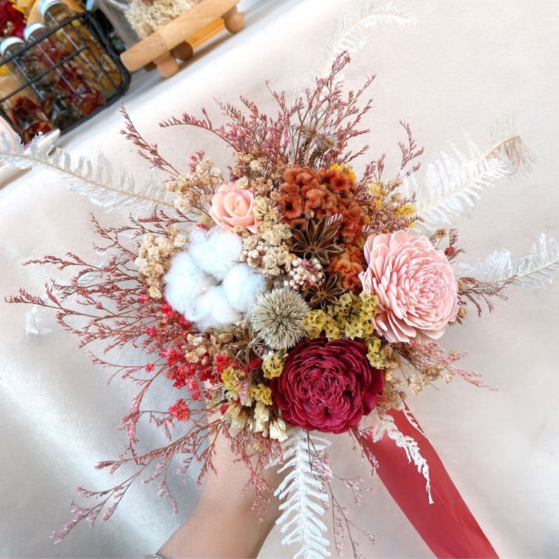 婚禮捧花 新娘捧花 告白求婚捧花花束永生花束乾燥花不凋花花束花盆開幕禮物外拍花束畢業花束開幕禮 蝦皮購物
