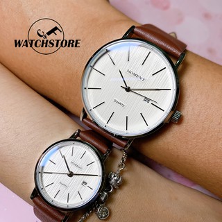 C&F 【瞬時MOMENT】單隻售價 簡單布紋真皮對表 女錶男錶手錶